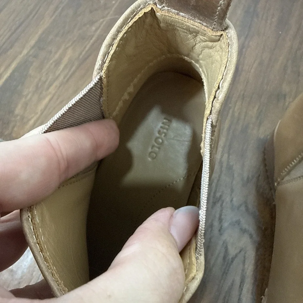 Nisolo Eva Everyday Leather Chelsea Boot Pull On Almond Tan Luxury Women's 7.5